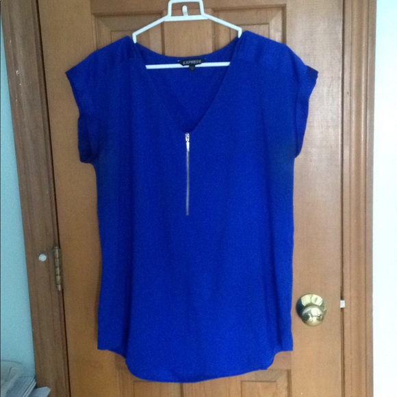 Express Tops - EXPRESS Silky halfway-zip top!